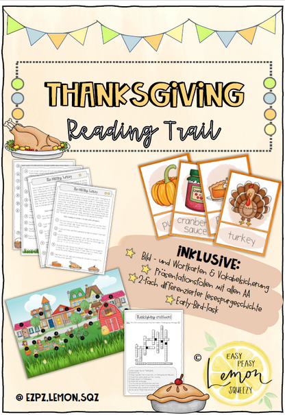 Big Bundle: English Reading Trails - Lesespurgeschichten (Christmas, Halloween, Thanksgiving, Easter + Saint Patrick's Day)
