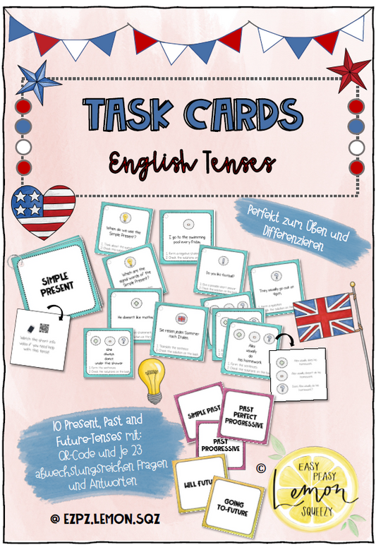 English Tenses Task Cards