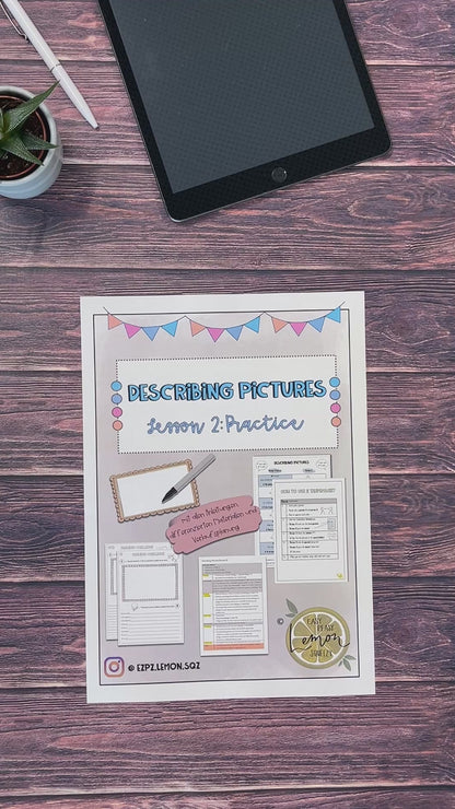 Describing Pictures - Großes Materialpaket (Lesson 1 + 2)